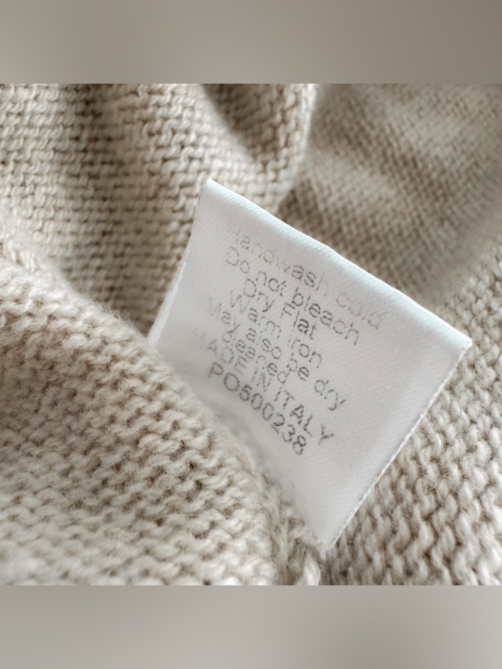 Cuyana Cashmere Wrap Sweater Cardigan in Tan Cream - Picture 12 of 14